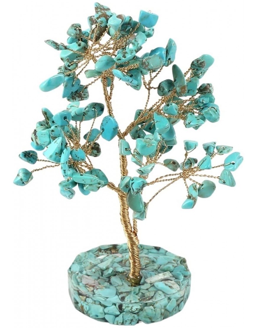 Creative Decorative Crystal Tree of Life Copper Wire Wrapped Agate Base Chakra Gemstone Trees Reiki Home Decor Desktop Statues