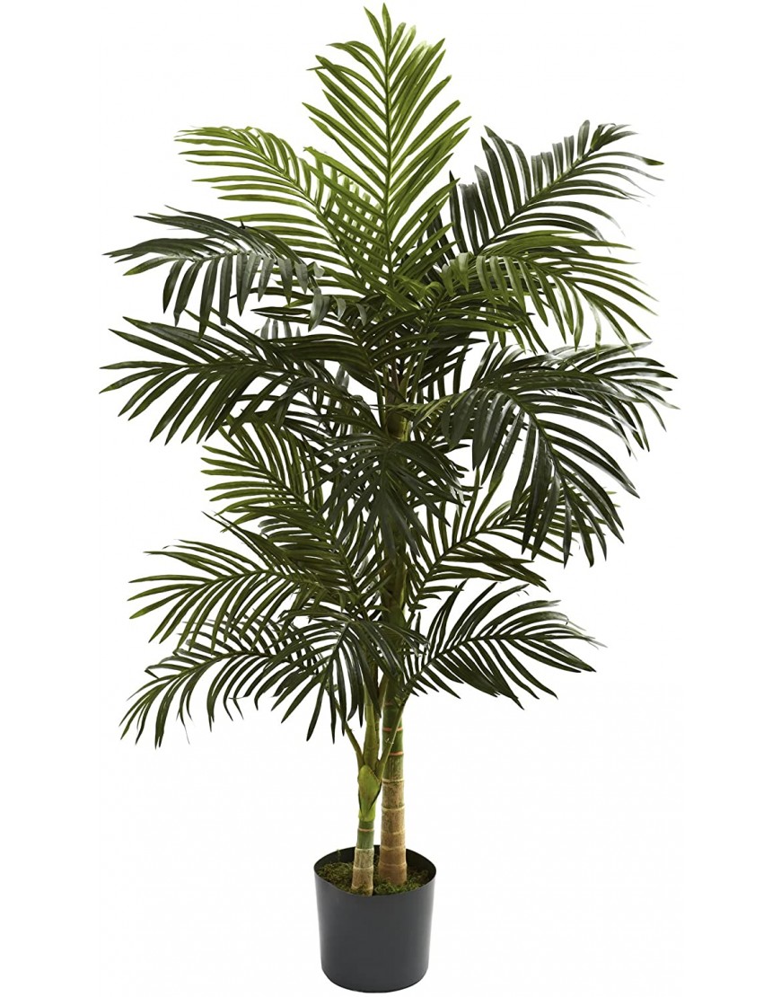 Nearly Natural 5ft. Golden Cane Palm Artificial Tree Green