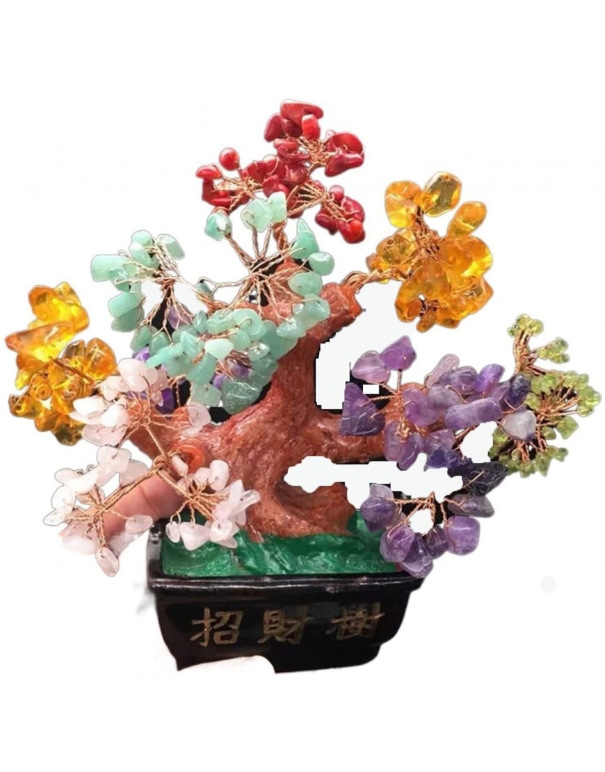 TBUDAR Creative Decorative Mini Crystal Tree Bonsai Style Feng Shui Bring Wealth Luck Home Decor Birthday Gift Desktop Statues